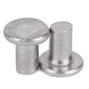 DIN 7338 - Rivets for brake linings and clutch linings flat head solid aluminum