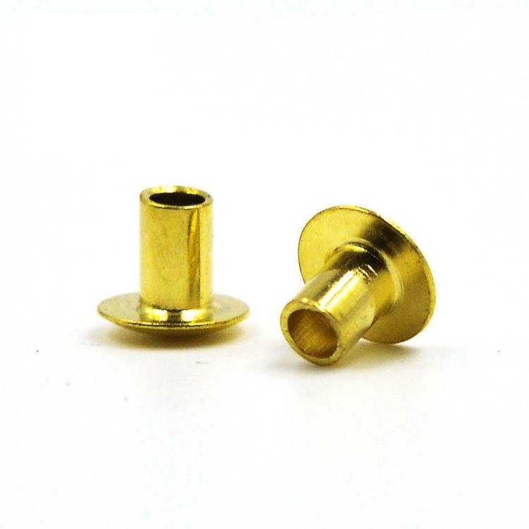 dome head brass copper semi tubular rivet DIN 6791 half hollow semitubular rivet