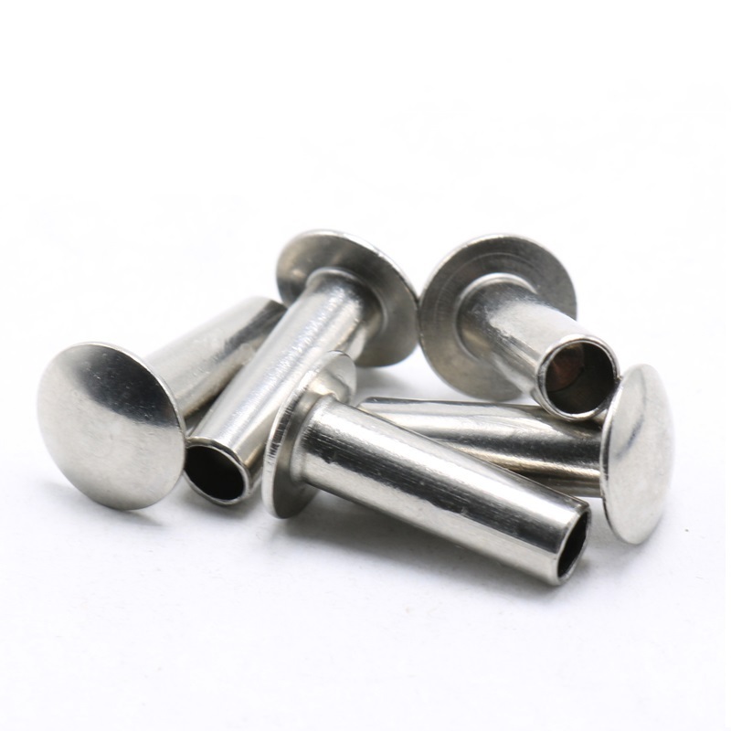 Semi-tubular pan round oval head rivets stainless steel 304 semi tubular rivets stainless steel rivet