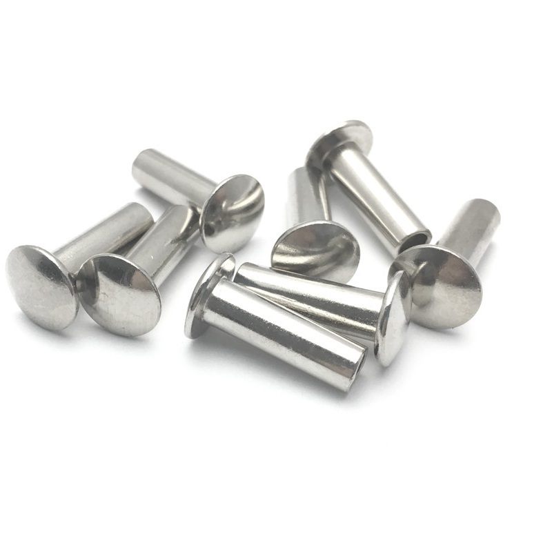 Semi-tubular pan round oval head rivets stainless steel 304 semi tubular rivets stainless steel rivet