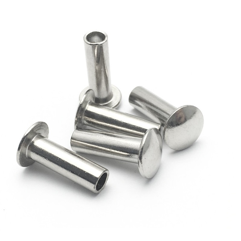 Semi-tubular pan round oval head rivets stainless steel 304 semi tubular rivets stainless steel rivet