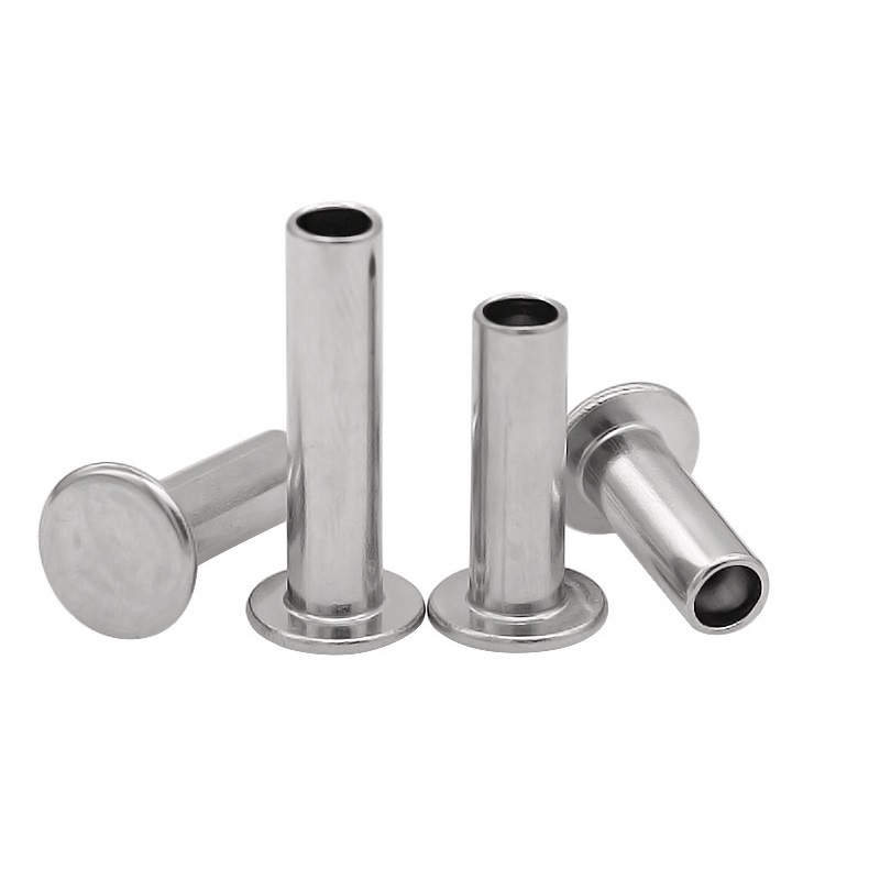 Hardware Fitting Rivets 18-8 Stainless Steel 304 Silver Flat Head Screws 5*30mm Half Tube ...