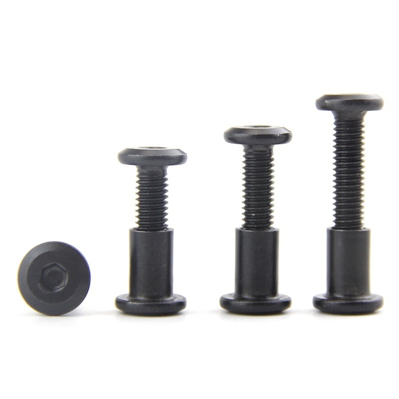 Black M6 Hex Drive Socket Cap Bolts Kit  binifiMux 35-Set Allen Head Countersunk Furniture Crib Bolts