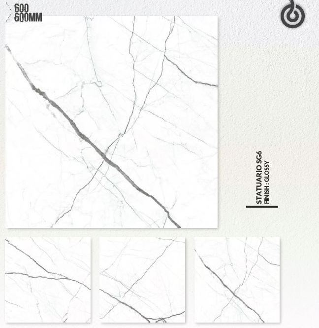 600x600 mm High Quality Polished  Antiskid Durable 9mm thickness floor porcelain tiles India Factory Direct at lower rates