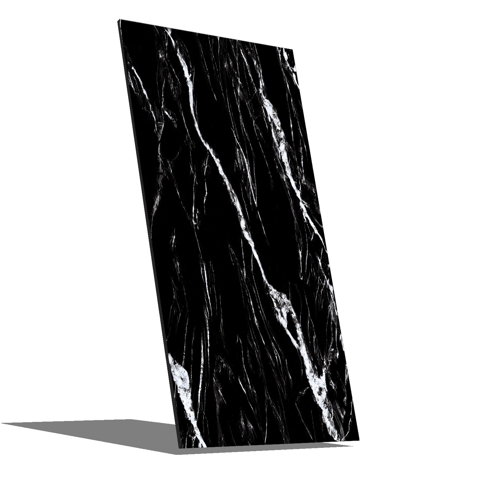 Black Gold Marble Floor Full Glazed Polished Tiles