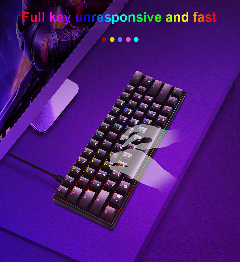 hight quality gaming keyboard hotswap switches mechanical keyboard red switch 60% mechanical keyboard with custom keycaps