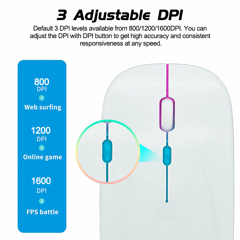 computer peripherals fancy funny computer mouse rgb tiny mouse led slim dual mode type c wireless bluetooth mouse