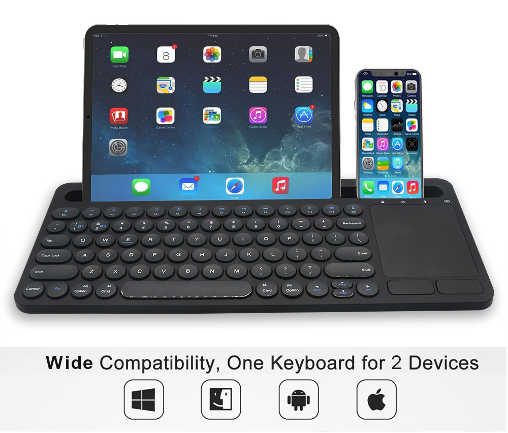 Custom Multi Device tablet russian spanish backlight wireless bluetooth keyboard backlit keyboard for ipad tablet smart phone