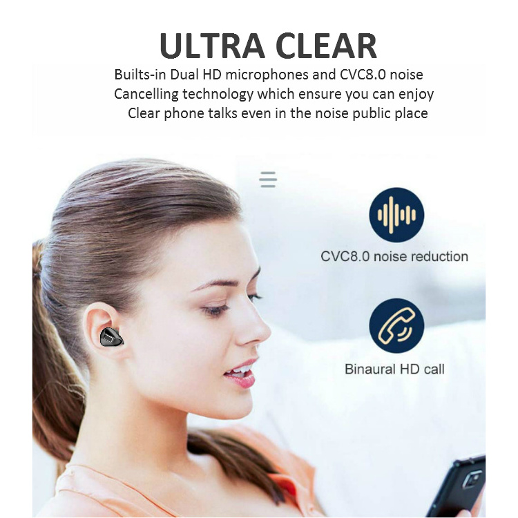 Mobile Phone In Ear tws Earphone Bluetooth 5.0 Headphone Deep Bass ps4 Headset Free Shipping True Wireless Headphones for TV