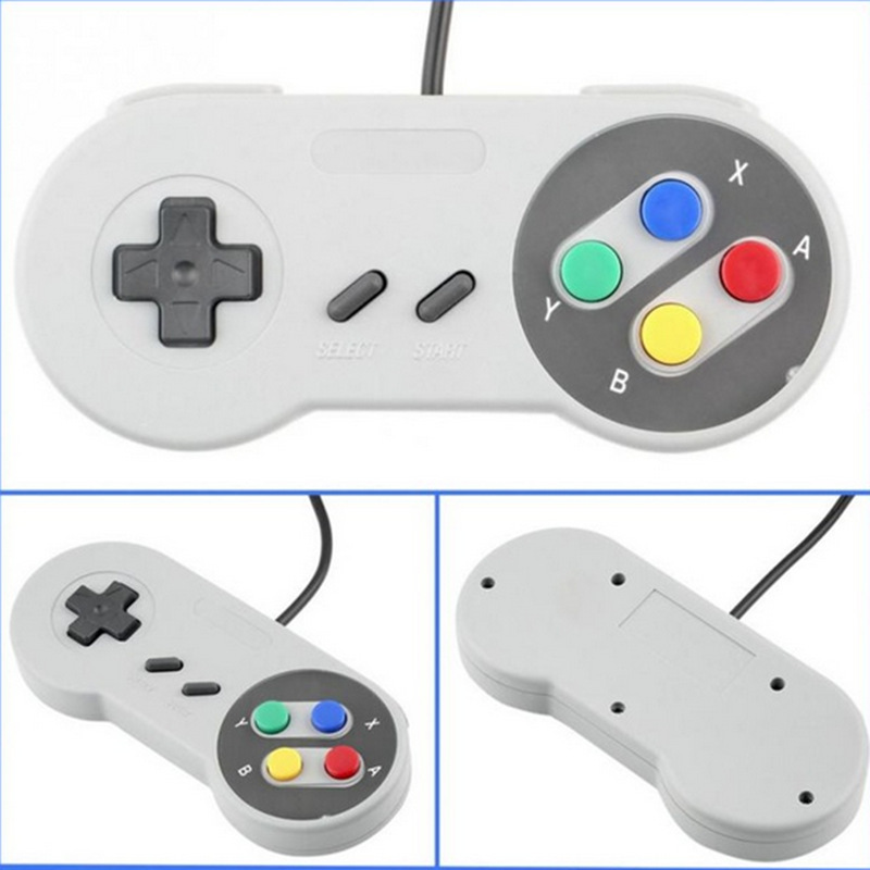 SNES 16 Bit Retro Wired Gamepad Controller for Super Nintendo SNES