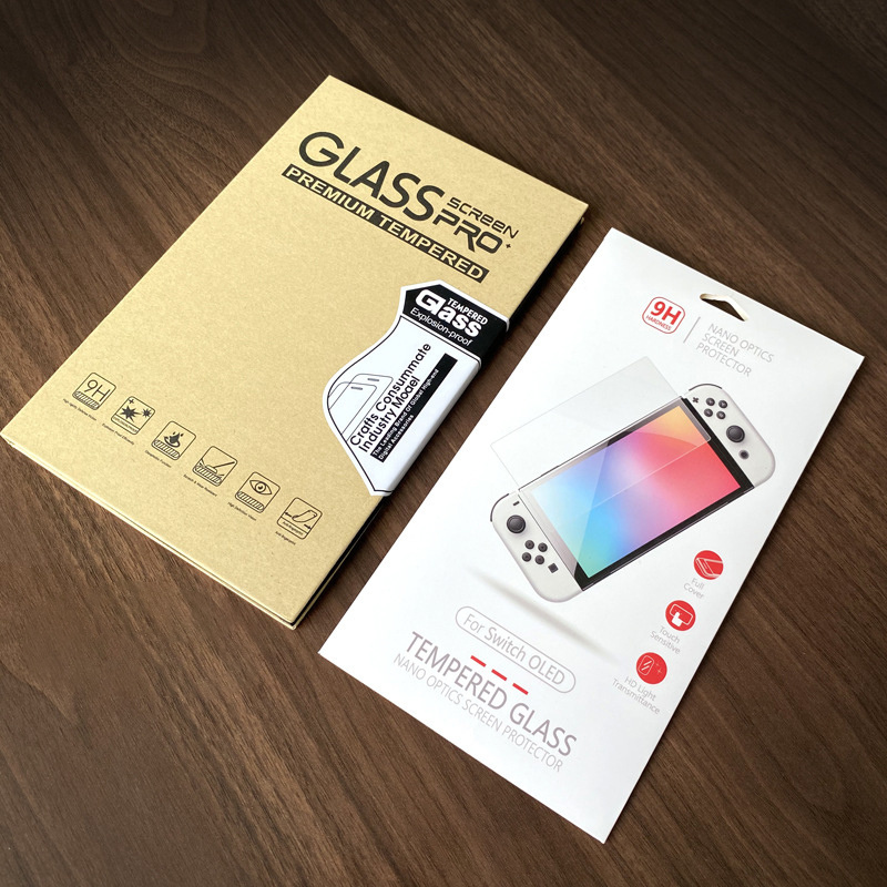 Honcam Wholesale Game Accessories Transparent HD Clear Anti-Scratch Tempered Glass Screen Protector for Nintend Switch OLED