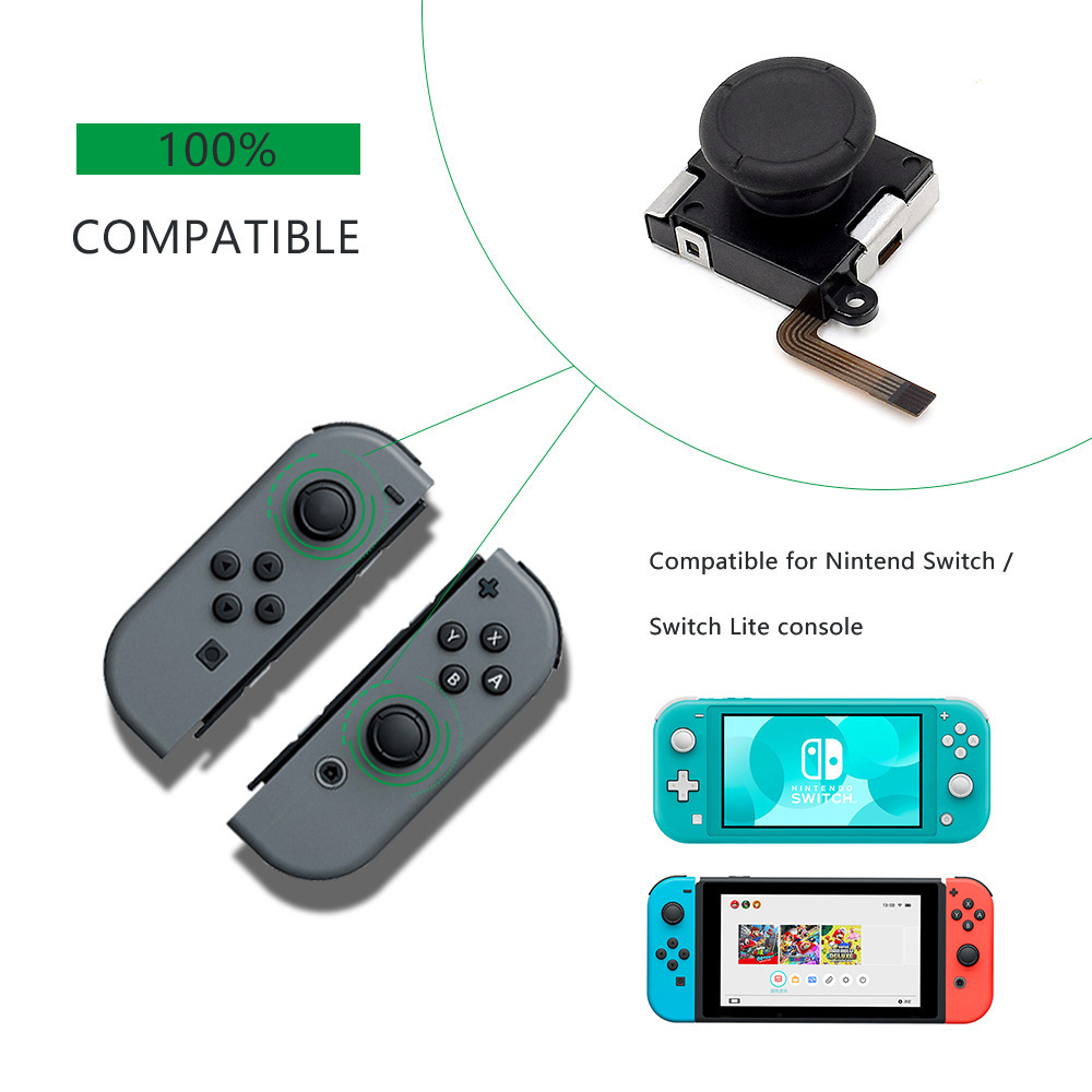 Honcam Switch Controller Joy 3D Analog Joystick Repair Replacement Modd Parts Tool Kit Fix for Nintendo Switch