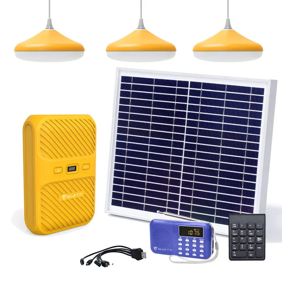 Bluetti 12V solar kit small paygo solar home lighting system Solar Home System Verasol Certified