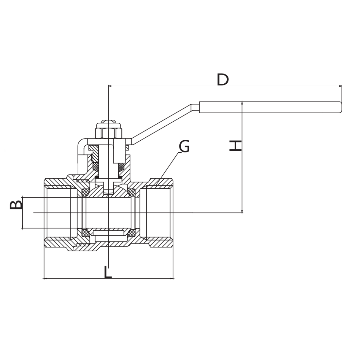 Durable BSPT NPT Thread Female Brass Cross Fitting Pex Pipe Fitting Water Control Brass Ball Valve