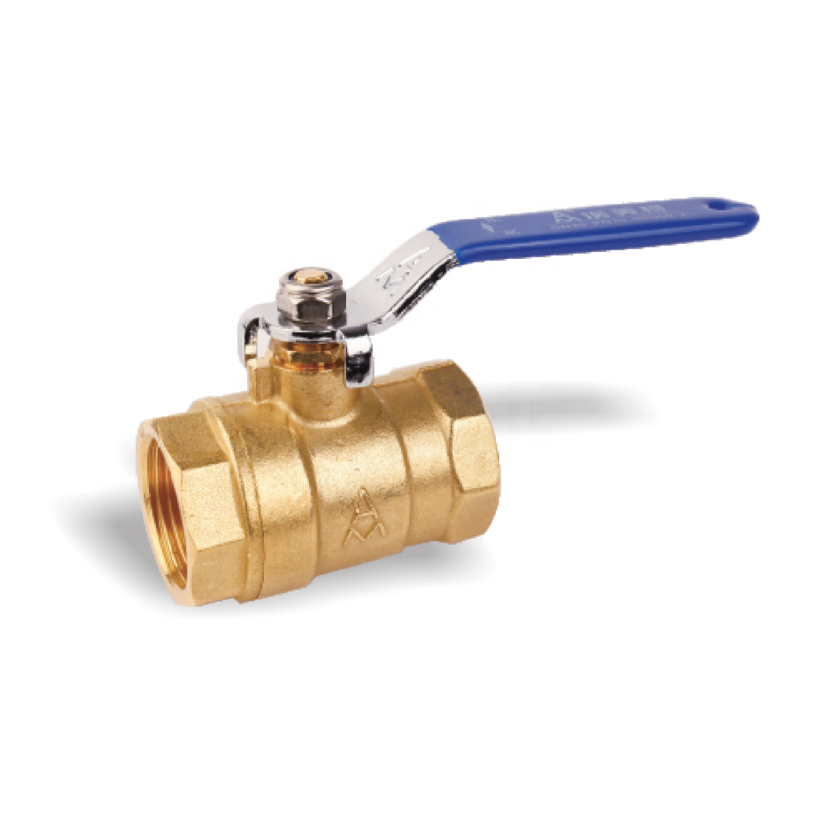 High Quality Forged Water Valve Double Female Thread Red Level Long Handle Brass Ball Valve