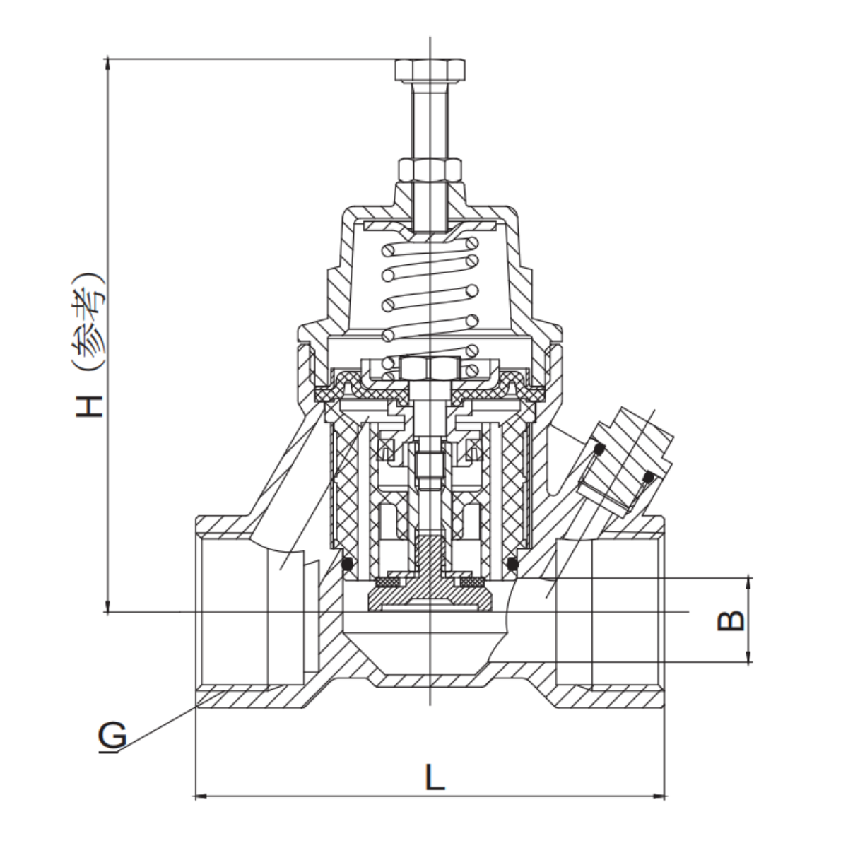 PN16 DN20 3/4 inch Thickened Filter Thread Adjustable Brass Pressure Reducing Valve RV Water Pressure Regulator Valve