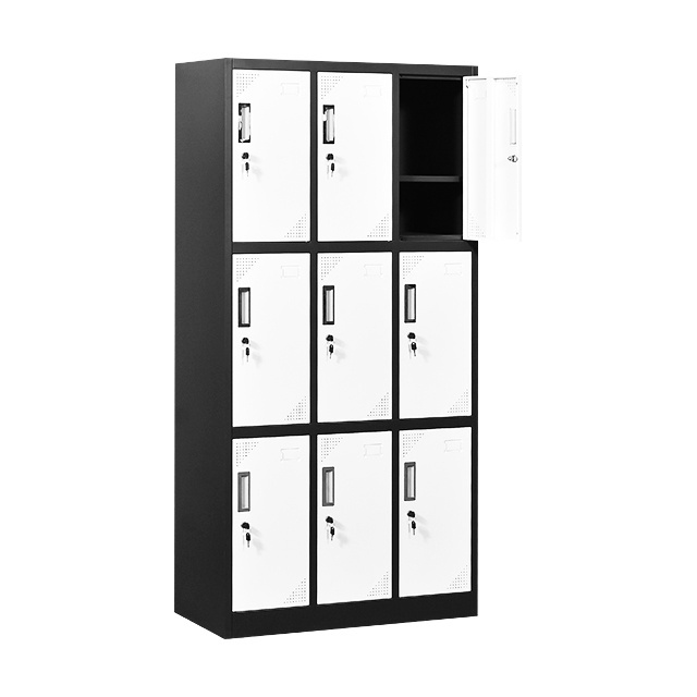 9 Door Staff Room Locker Steel Clothes Locker with 9 Doors Steel Door Loker Lockers Gym armario armadietto gym