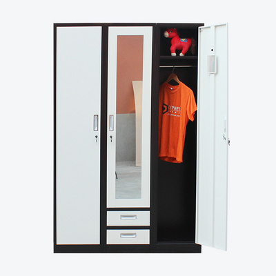 Armario dormitorio blanco Godrej 3 door wardrobe 3 door steel almirah designs with price metal wardrobe locker closet organizer BestSuppliers