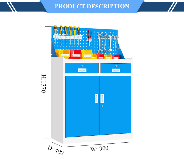 Storage cabinet Us General Tool Box Parts Metal Tool Cabinet / Roller Tool Chest With Hutch Made In China