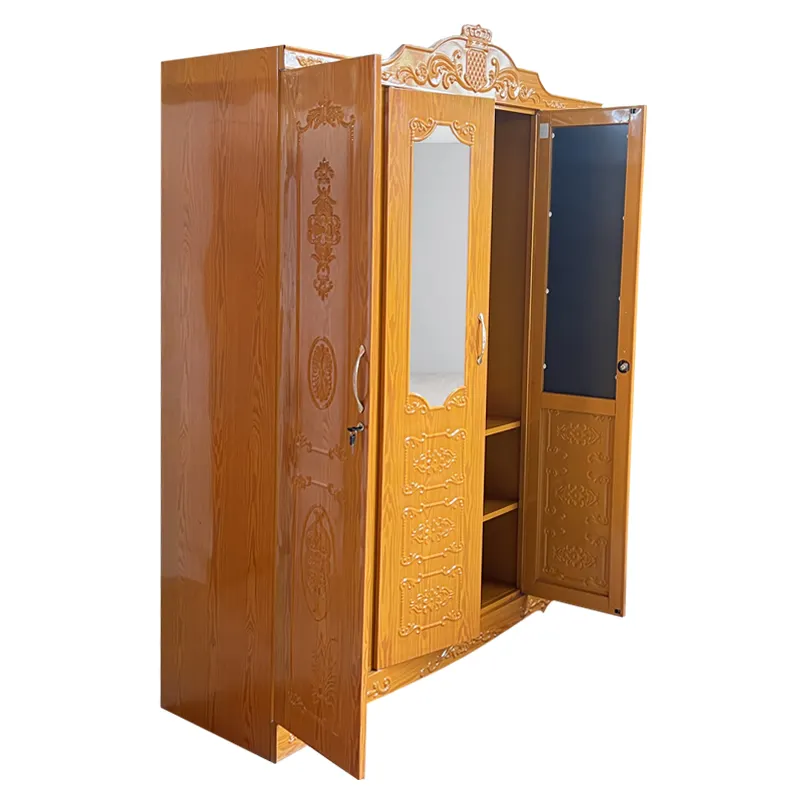 Modern bedroom wardrobe cheap muebles para el hogar metal 4 door locker clothes organizer closet steel wardrobe