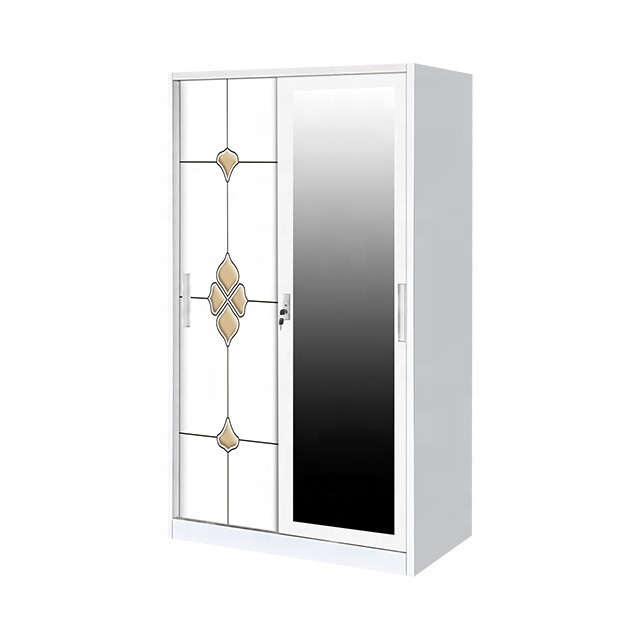 Lemari Pakaian 2 Pintu Besi SLIDING Anti Rayap Anti Banjir 2 swing door metal wardrobe iron bedroom furniture