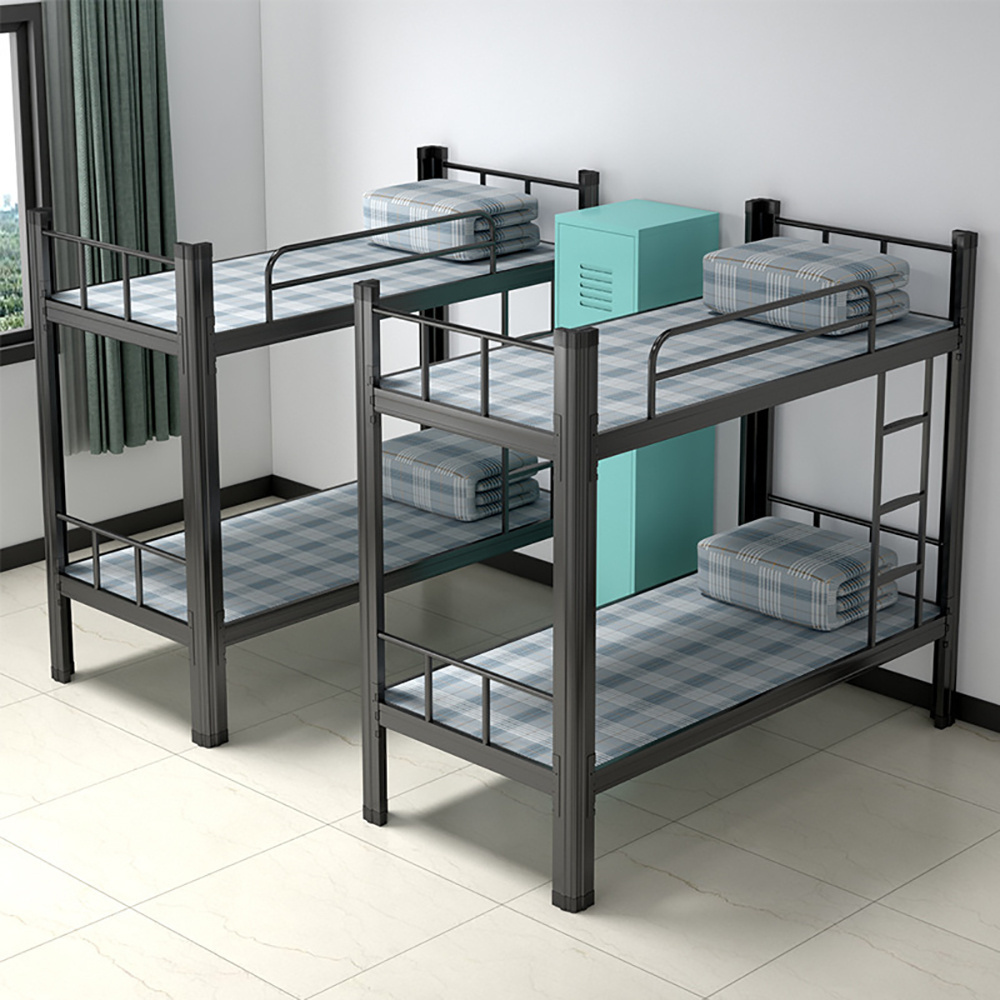 Durable Metal Bunk Bed cheap Price School Dormitory Student Bunk Bed in stock Double Bunk Bed With Mattress Manufacturer