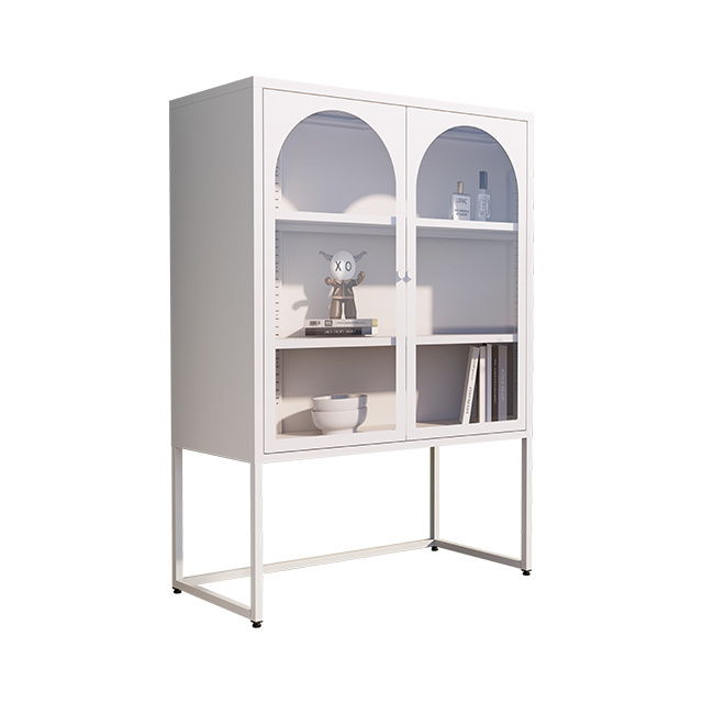 new style modern design arched glass door cabinets for sale