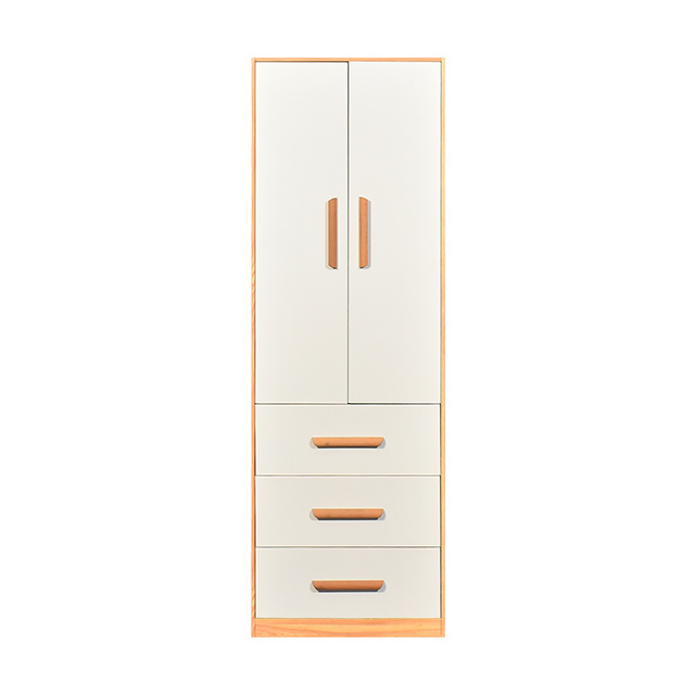 Student Wardrobe Double Door Armoire With Shelves White Wardrobe With Mirror