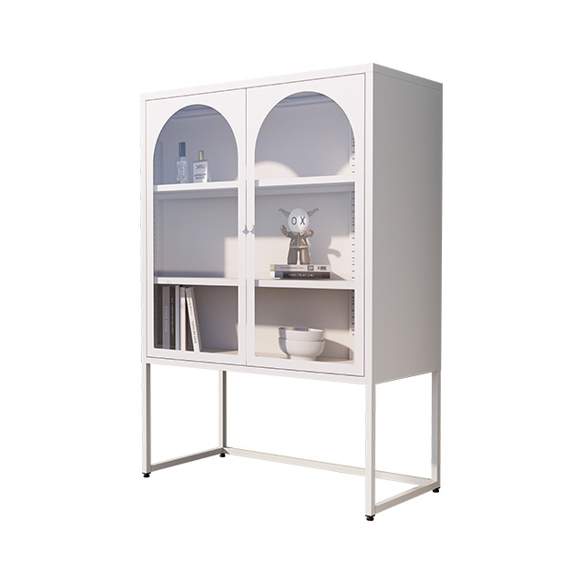 new style modern design arched glass door cabinets for sale