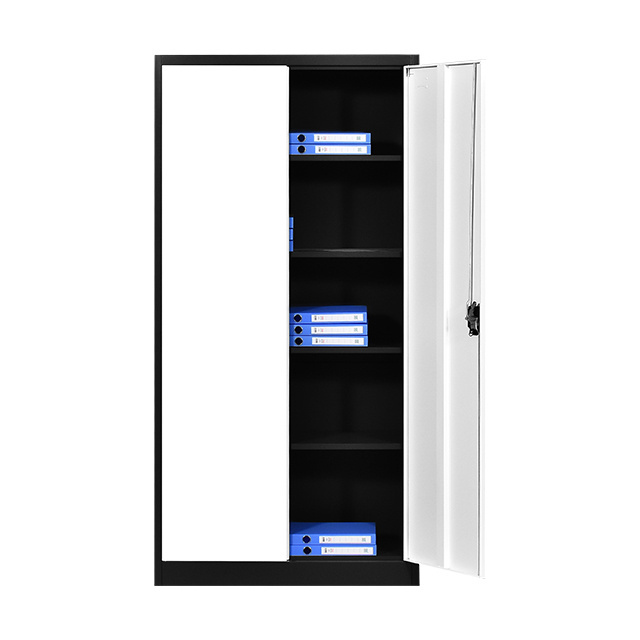 Wholesale price Metal File Cabinets Office 2 Door Metal Storage Cabinets with 3 Mobile Shelf Filing Kabinet lemari besi archivad