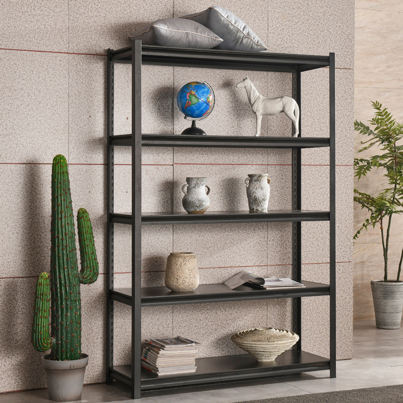 Hot Sale Boltless Shelves Black Metal Rack Shelf 3 4 5 Layer Steel Shelving Black Metal Shelf Unit estante metal raf