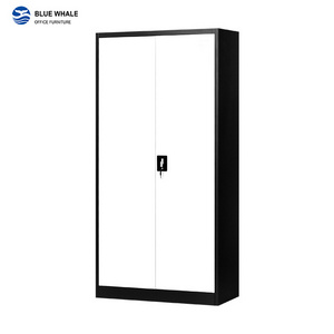 Wholesale price Metal File Cabinets Office 2 Door Metal Storage Cabinets with 3 Mobile Shelf Filing Kabinet lemari besi archivad