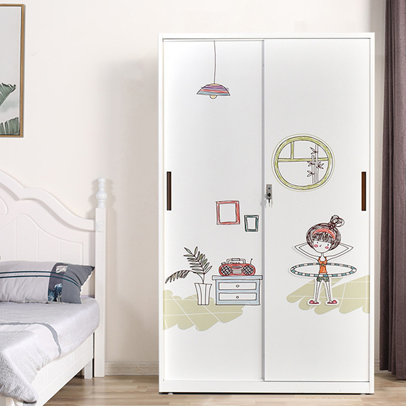 Alacena Cupboard Metal Mirror Wardrobe Closets Bedroom Steel Large Capacity Storage With Door Organizador