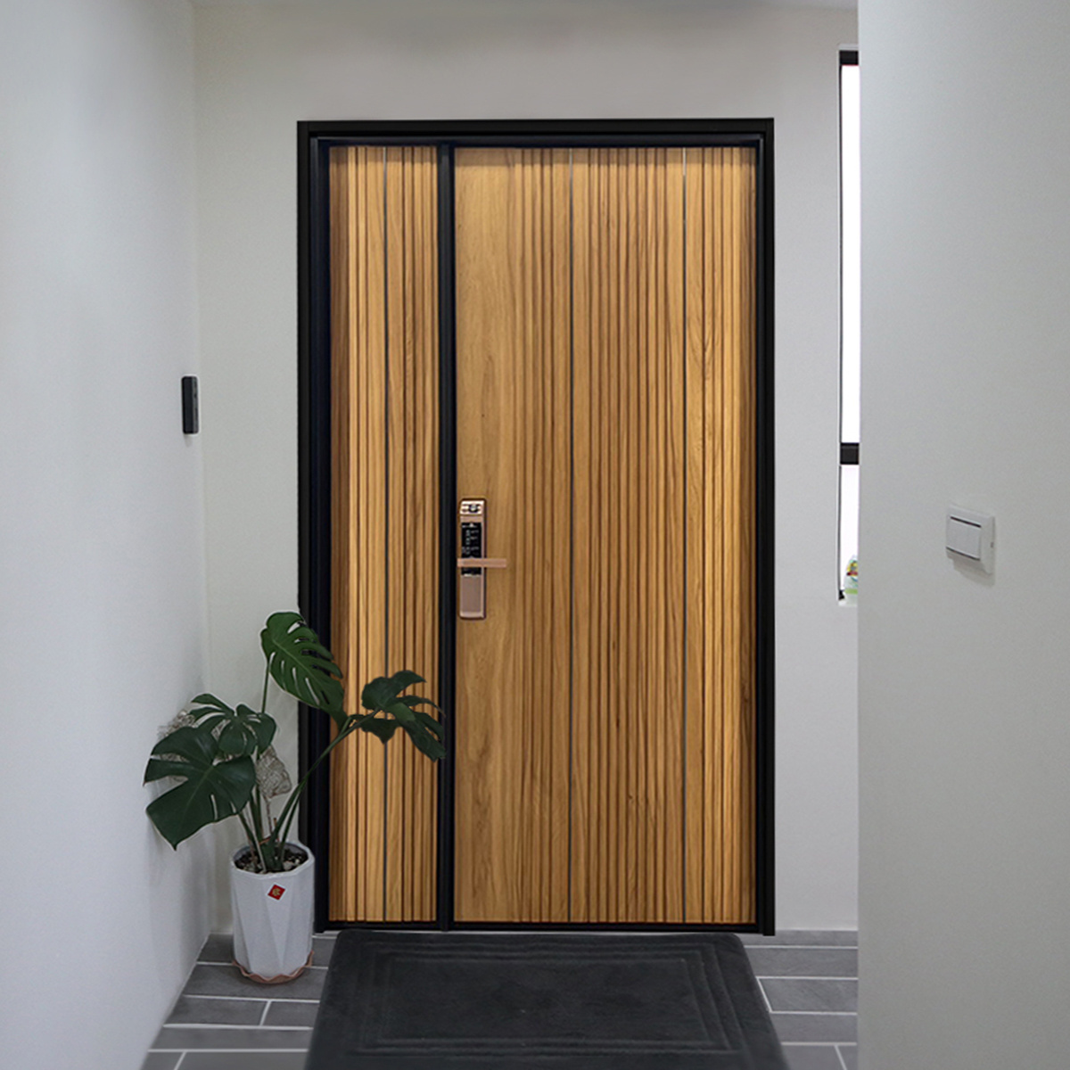 Taiwan Brand Soundproof Fireproof Hotel Door - H3 Brand New Lake Water Double Door Villa Entry Door