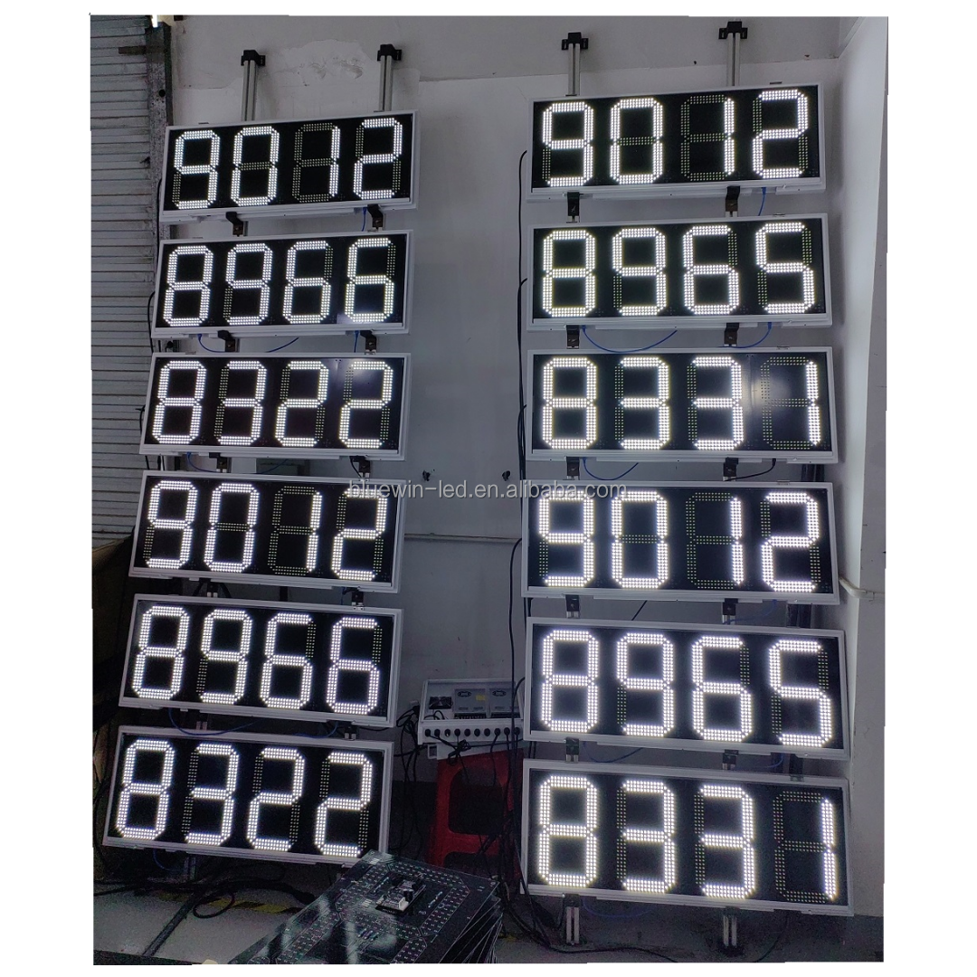 Outdoor advertising double side 88.88 fuel price sign gasoline display board station LED gas price sign