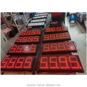 7 segment large LED wifi rf remote  RS485 8 inch led gas price display panel for petrol station