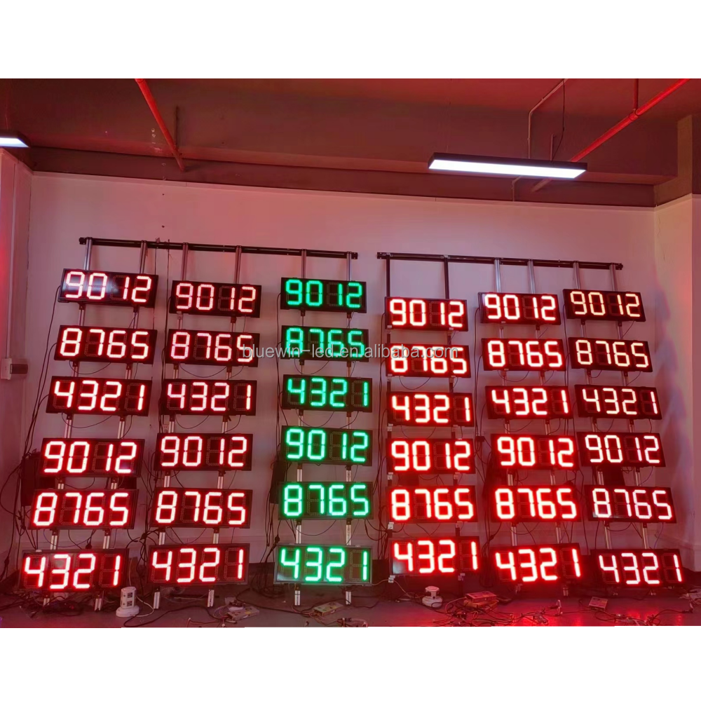 led commercial advertising display screen gas station sign pole for sale