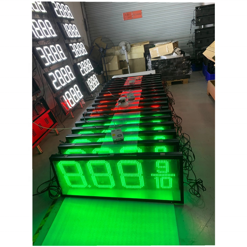 8'' 10''12''14''16''18''24''gas price electronic digital advertising display board for gas station led price sign