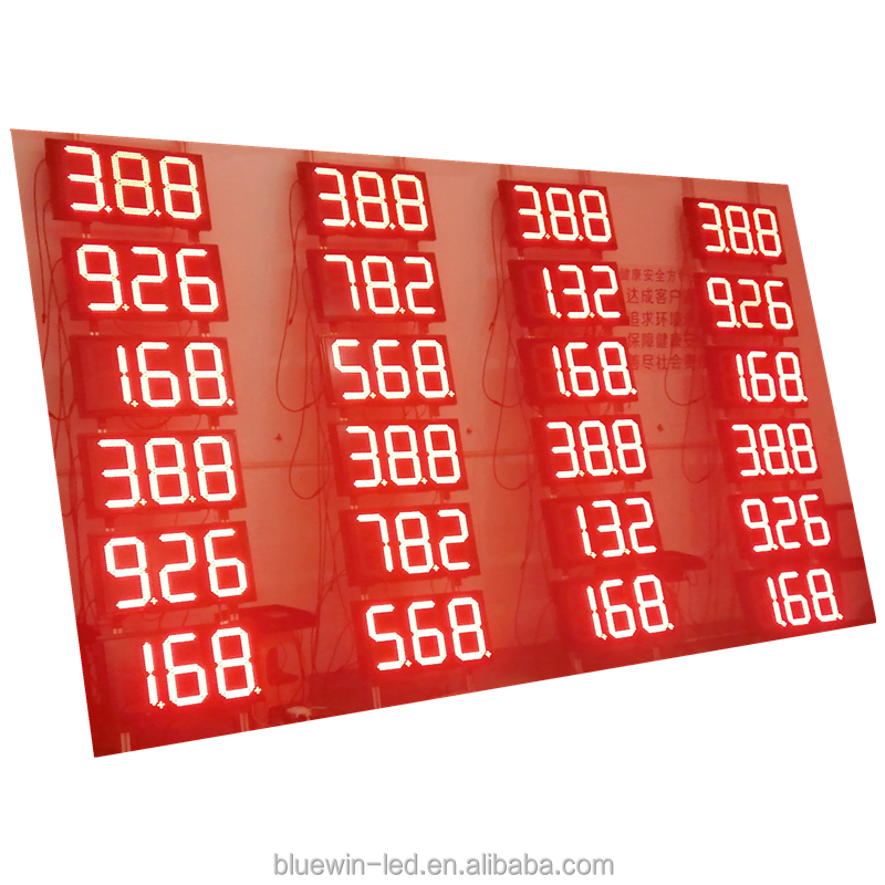 Hot selling 8 inch 7 segment red white 8.88 led display with low price