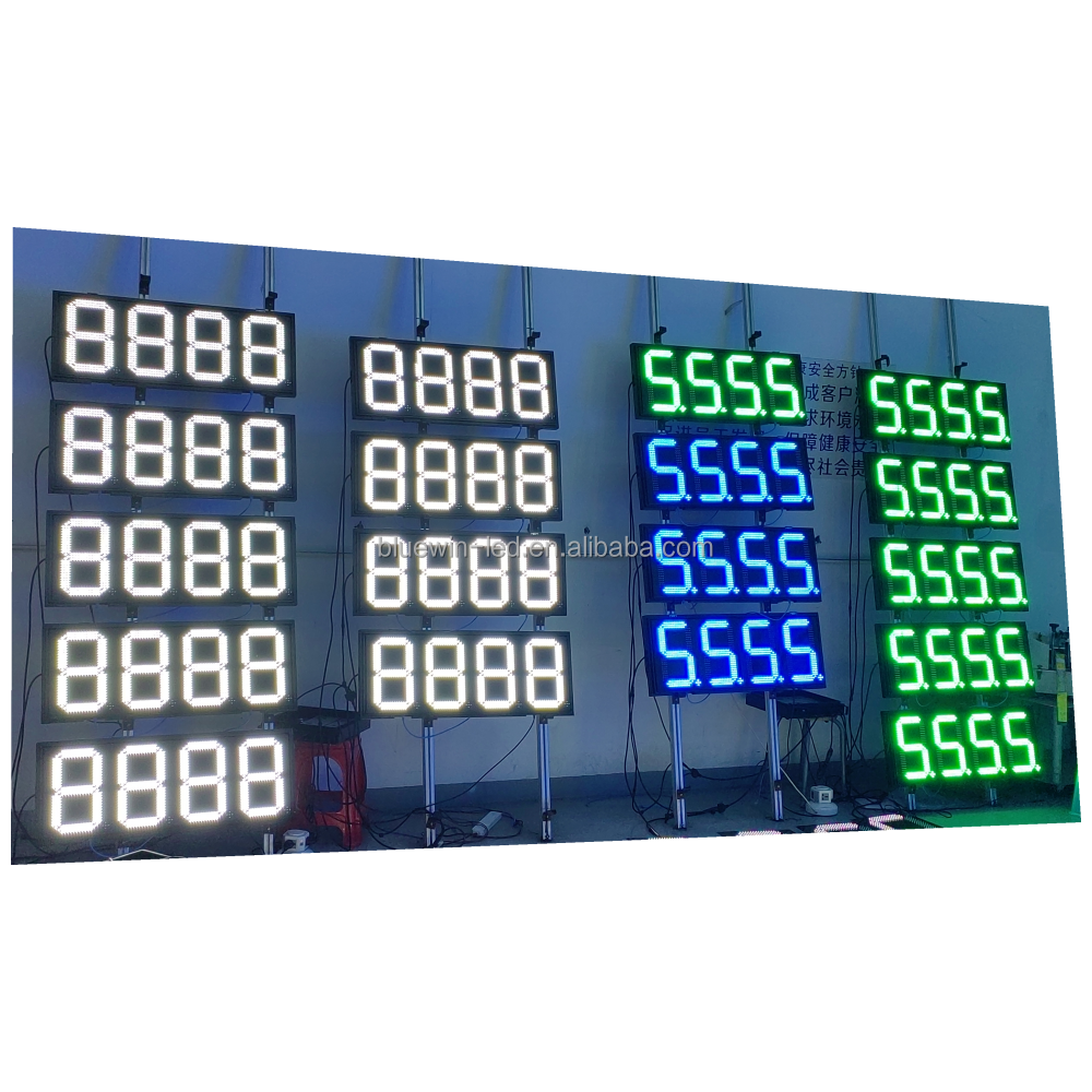 Outdoor advertising gas station equipment canopy light LED price control gasoline led sign board