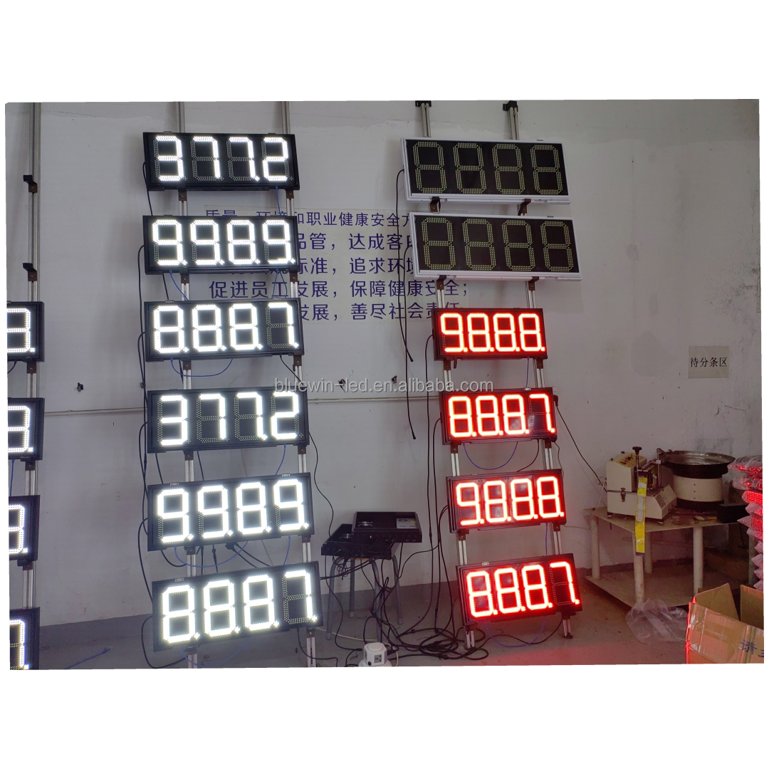 Digital advertisement LED number display gas station display