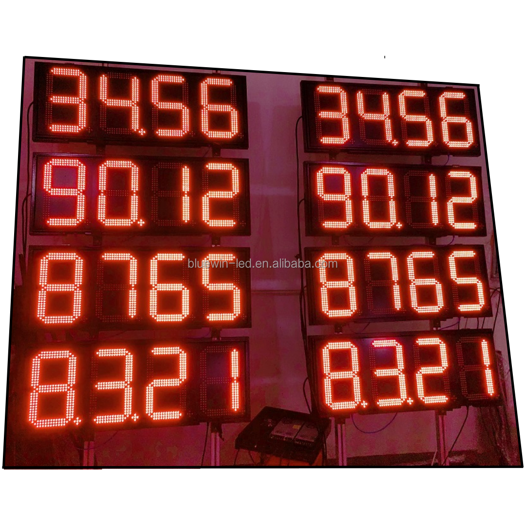 Outdoor advertising double side 88.88 fuel price sign gasoline display board station LED gas price sign