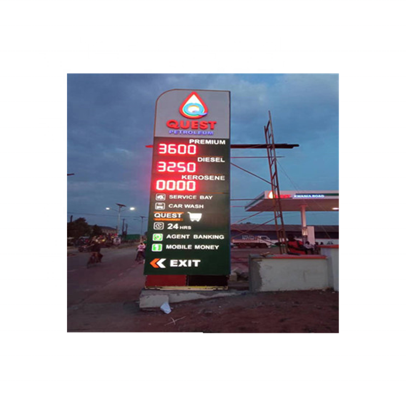 Gasoline Advertising Number Sign Board LED display light for gas station price