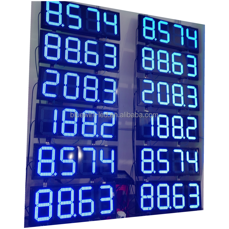 Outdoor advertising gas station equipment canopy light LED price control gasoline led sign board