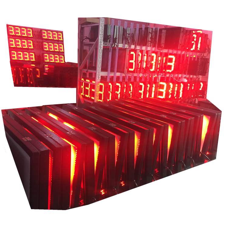 gas station design price number signage 5 digits gas price led signs led numbers digital display boards