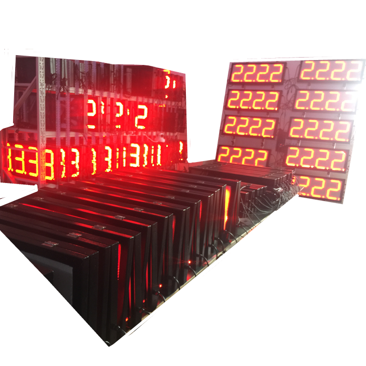 gas station design price number signage 5 digits gas price led signs led numbers digital display boards