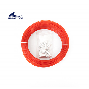 50YD/100YD Nylon Monofilament Fishing Lines Mono Outrigger Line Rigging 20/40pcs Aluminum Sleeve Crimps and 400LB Test