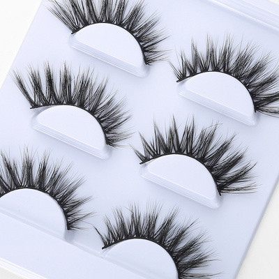 3pairs New Style Beauty Makeup Eyelashes 3D Mink Long Lasting Natural False Eyelashes Hot Sale Black Faux Mink Eyelashes