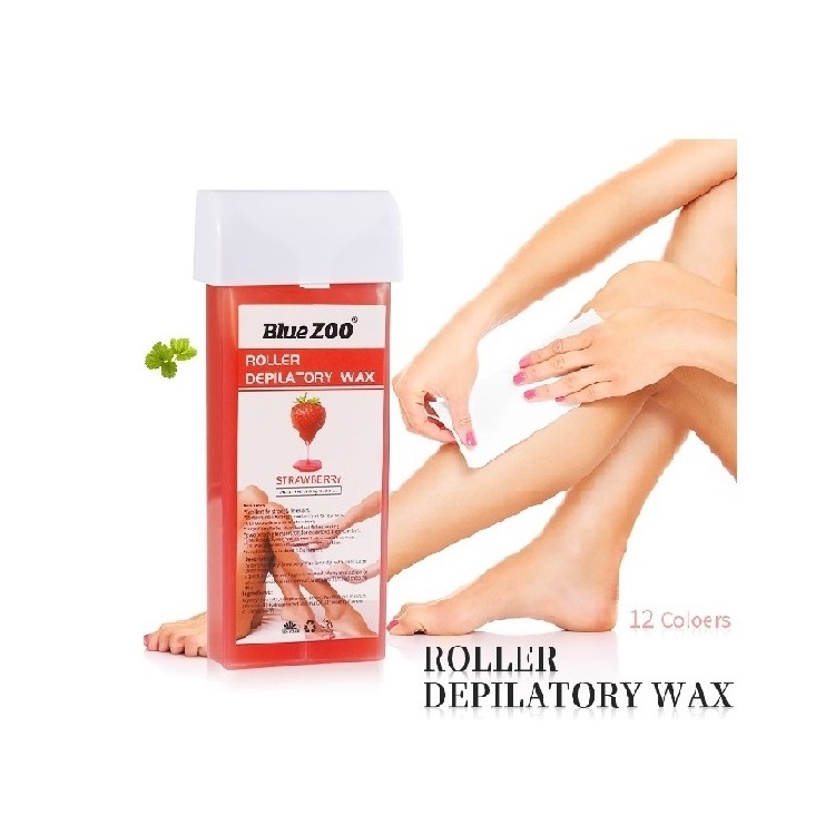 Soft and Hot Roll on Wax Cartridge Hair Removal Wax Depilatory Sugar Wax for Men and Women Body Bikini Legs