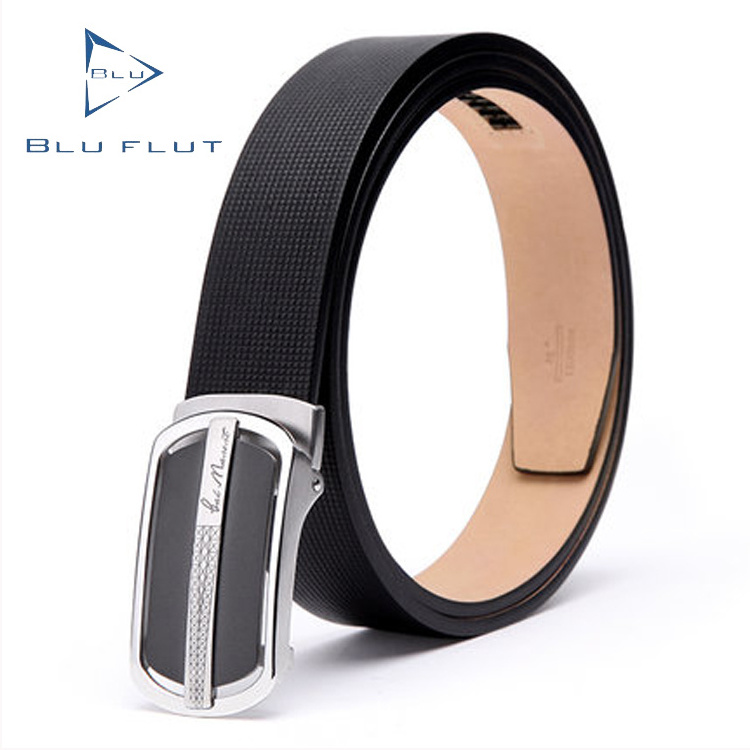 top quality full grain men genuine automatic leather belt with custom buckle for men